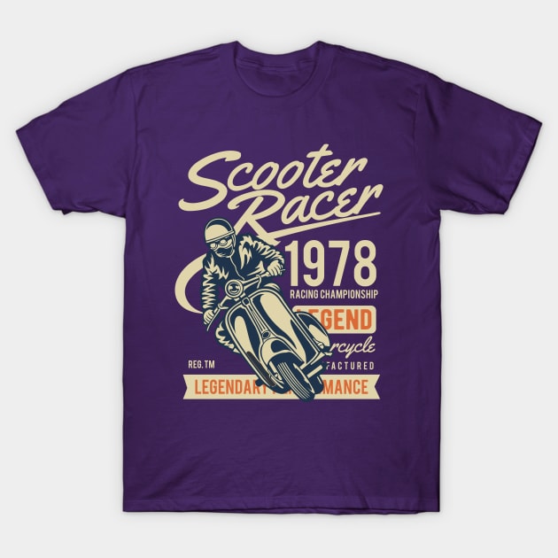 Scooter Racer T-Shirt by lionkingdesign